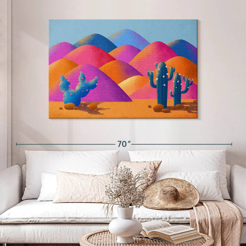 Harnek, désert vibrant de cactus Saguaro, H 32 po x l 48 po