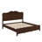 Annalia Mid-Century Modern Solid Wood Bed With Camel Headboard-170945254-180725034