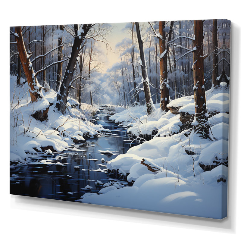 «Winter Silent Woods II - Winter Landscape», reproduction sur toile encadrée, H 12 po x l 20 po x P 1 po, Toile tendue