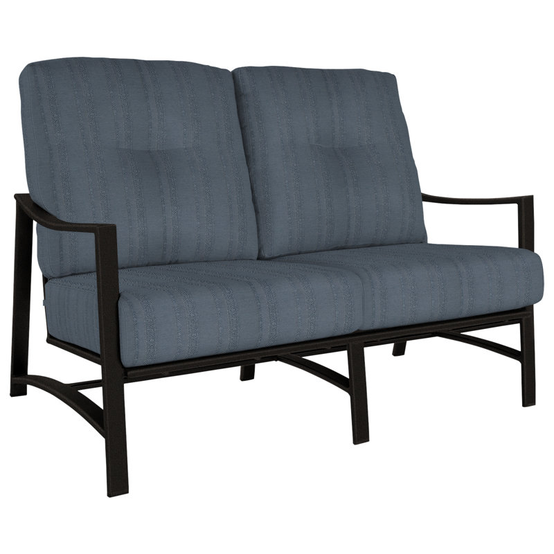 Avana Outdoor 2 - Seat Loveseat, Carbon Black, Sash Denim
