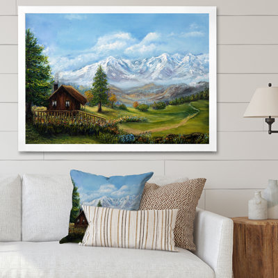 Paysage de chalet maison de campagne
