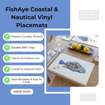 Starfish Set of 8 Placemat – Coastal Nautical Table Decor Mat