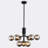 Janwillem 9-Light Modern Bubble Chandelier Black Sputnik Light Fixture Chandeliers for Dining Room