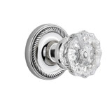 Rope Rosette with Crystal Door Knob