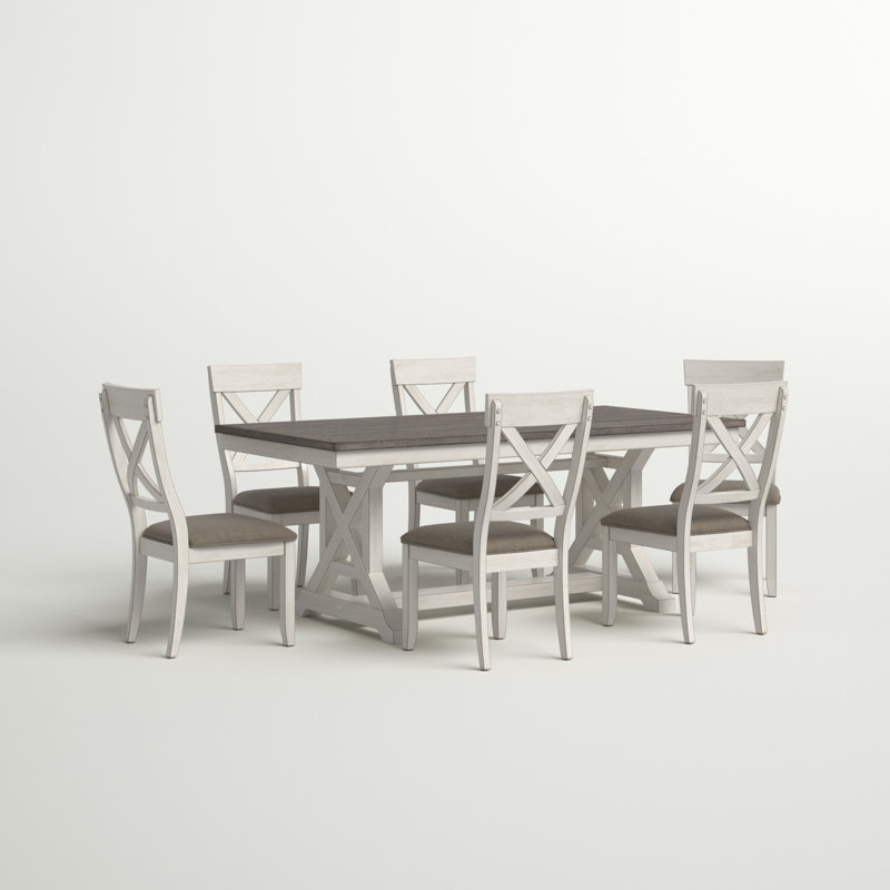 Ensemble repas pour 6 personnes Daker, Crème / brun