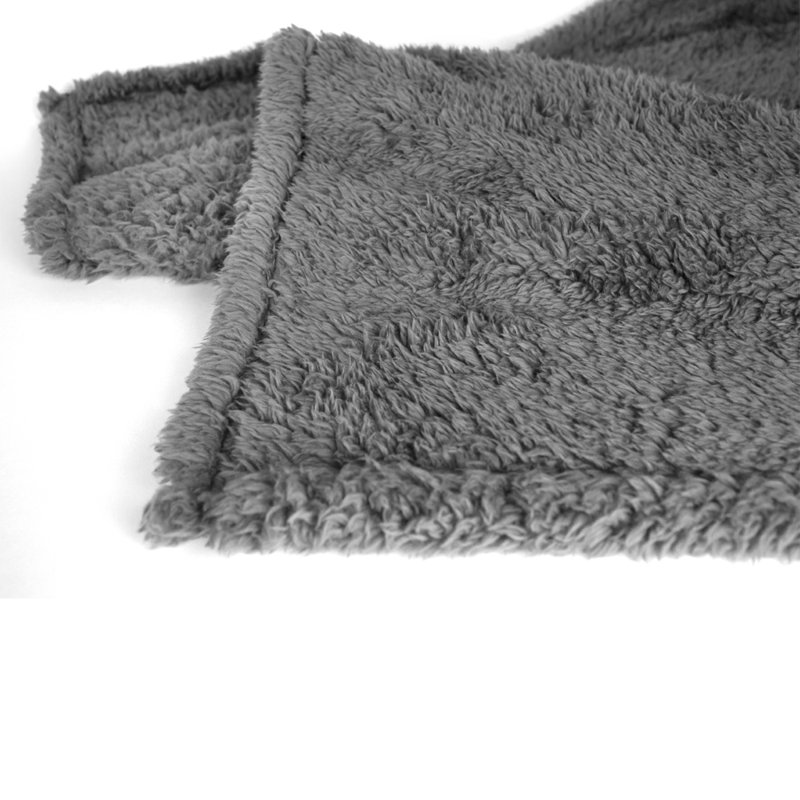 Hand Woven Throw Blanket, 50" x 60", Gray