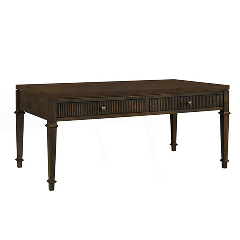 Fluted 2-Drawer Coffee Table, Center Table