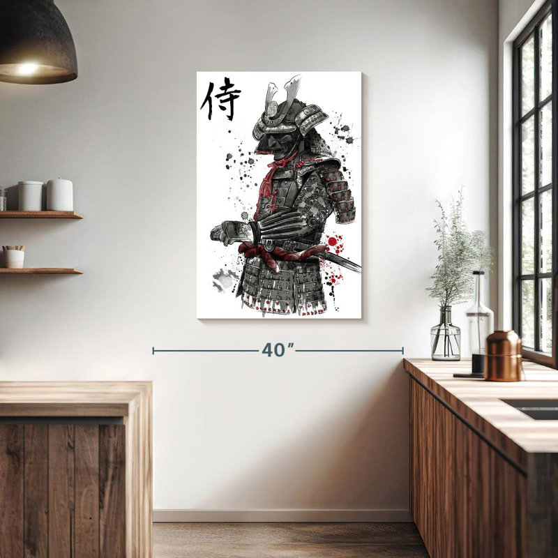 Samouraï Sumi-E, H 39 po x l 26 po