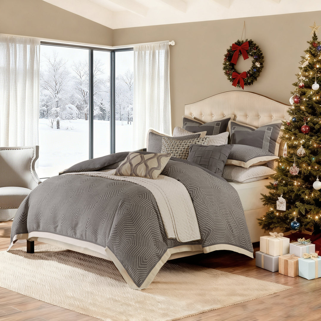 Shades of Grey Textured Comforter Set Madison Park Signature 
