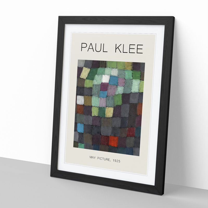 May Picture by Paul Klee - Picture Frame Painting, 65cm H x 48cm W x 2cm D, Black