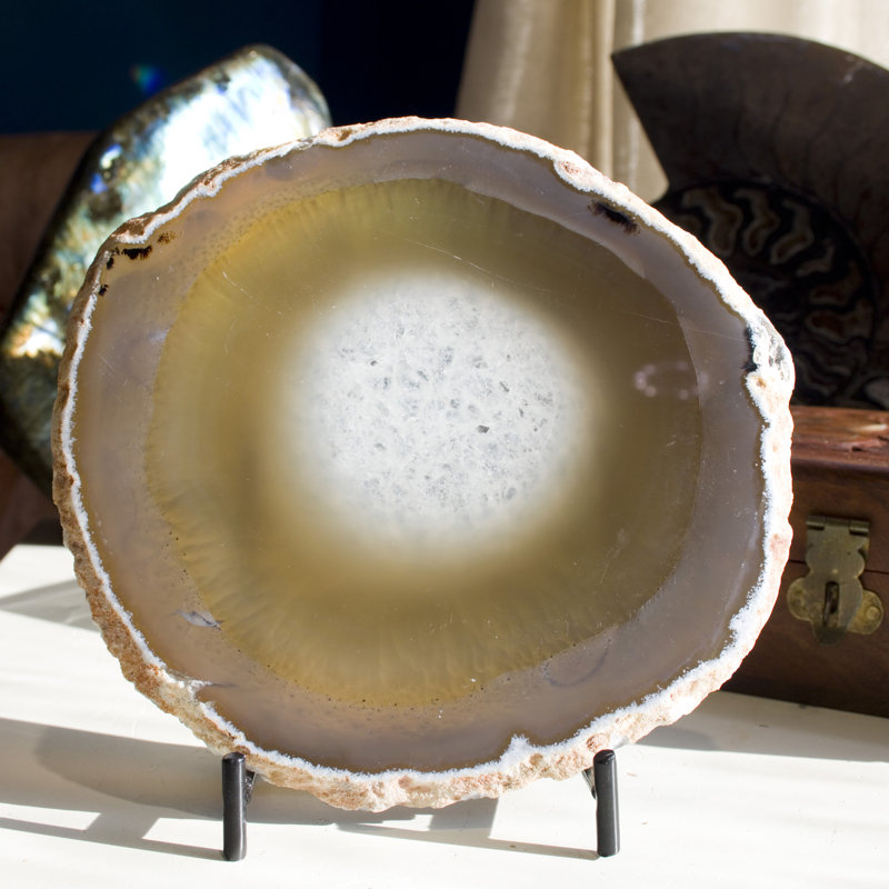 Plaque en agate AAA polie. Vitrail de la nature!