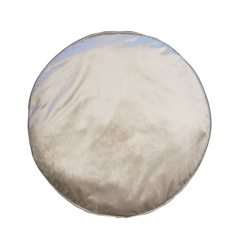 Edie@Home Solid Colour Velvet Throw Pillow, Silver Gray