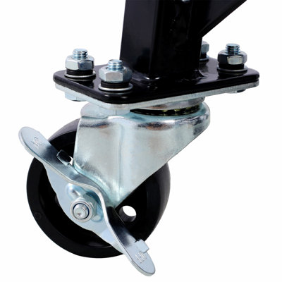 300 lbs Hydraulic Motorcycle Scissor Jack Lift Foot Step Wheels for Small Dirt Bikes,black color