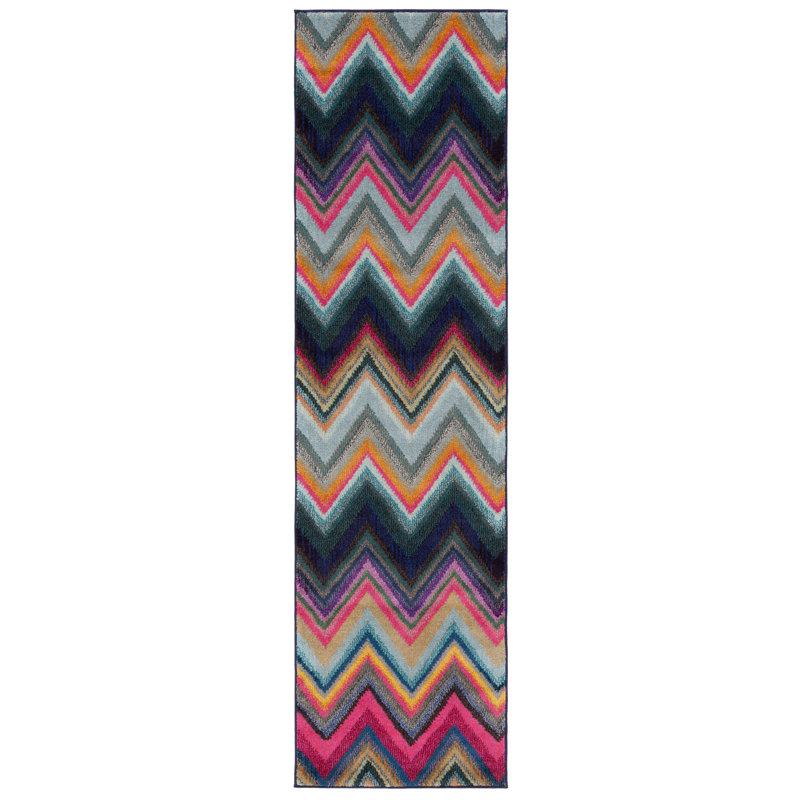 Tapis à chevrons Aljoharah Performance, Tapis de couloir 2 pi 2 po x 8 pi