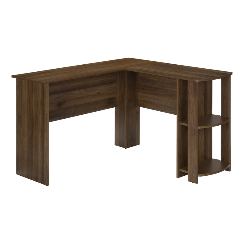 Bureau d'ordinateur, bureau personnel, coin, tablettes de rangement, L 48 po, forme en L, travail, ordinateur portable, stratifié, contemporain, moderne