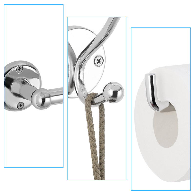 4 - Piece Bathroom Hardware Set, Chrome