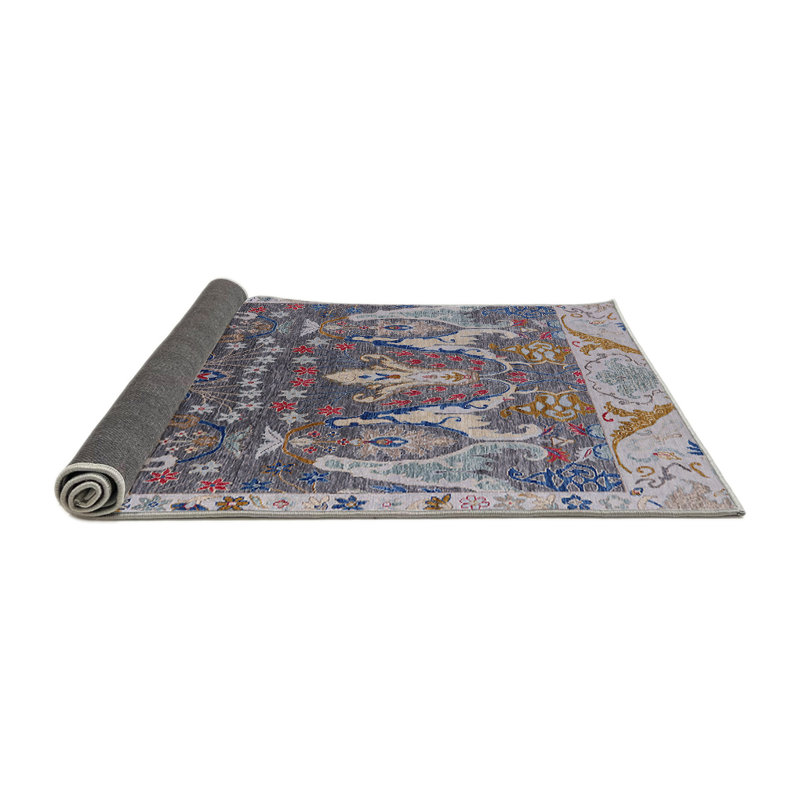 Tapis oriental gris / bleu, Rond 6 pi