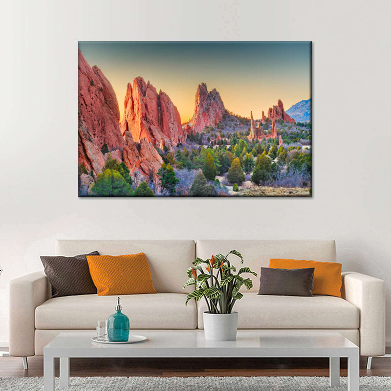 «Garden of the Gods Sunrise» sur toile, H 30 po x l 20 po x P 1,25 po