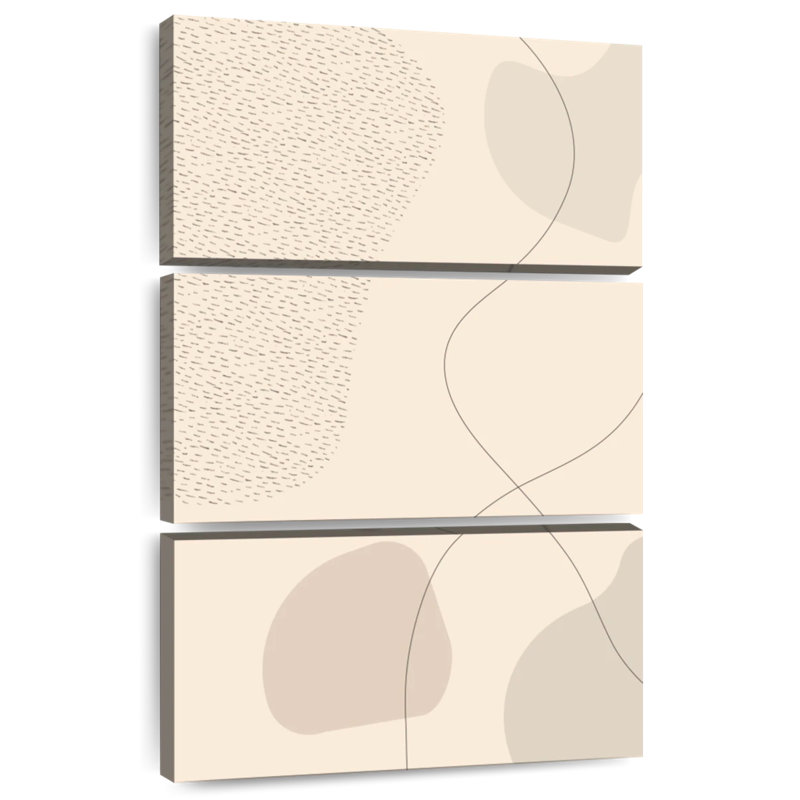 Avery Mid-Century brun abstrait III, H 32 po x l 20 po