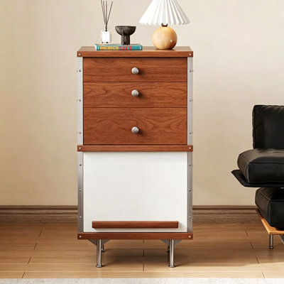 Vintage Stainless Steel Accent Cabinet