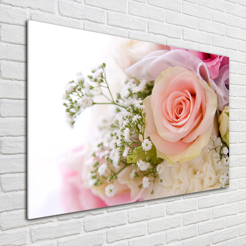 Bouquet Of Flowers - Unframed Art Prints on Glass