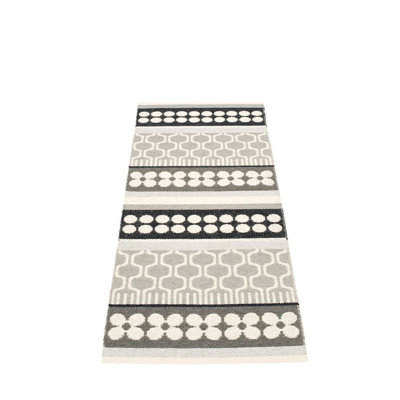 Asta Geometric Area Rug in Warm Gray/White/Black