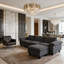 Canapé modulaire en velours côtelé Luxury