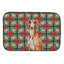 Tapis de séchage Red Saluki Poinsettias