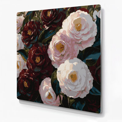 Art mural en métal Botanical Camellias