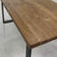 Isaias Oak Solid Wood Top Metal Base Dining Table-2100816753-2100816754