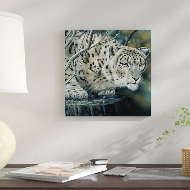 «White Tiger», impression sur toile, H 37 po x l 37 po x P 1,5 po, Toile tendue, Pas de tapis