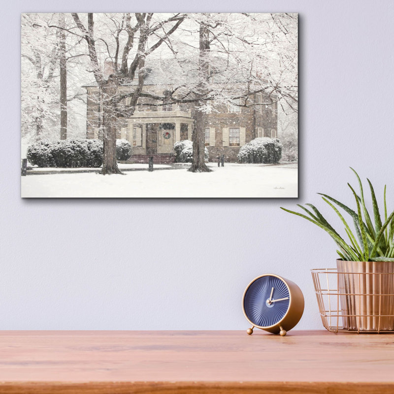 «Winter Home At Christmas» par Lori Deiter, art mural en verre acrylique