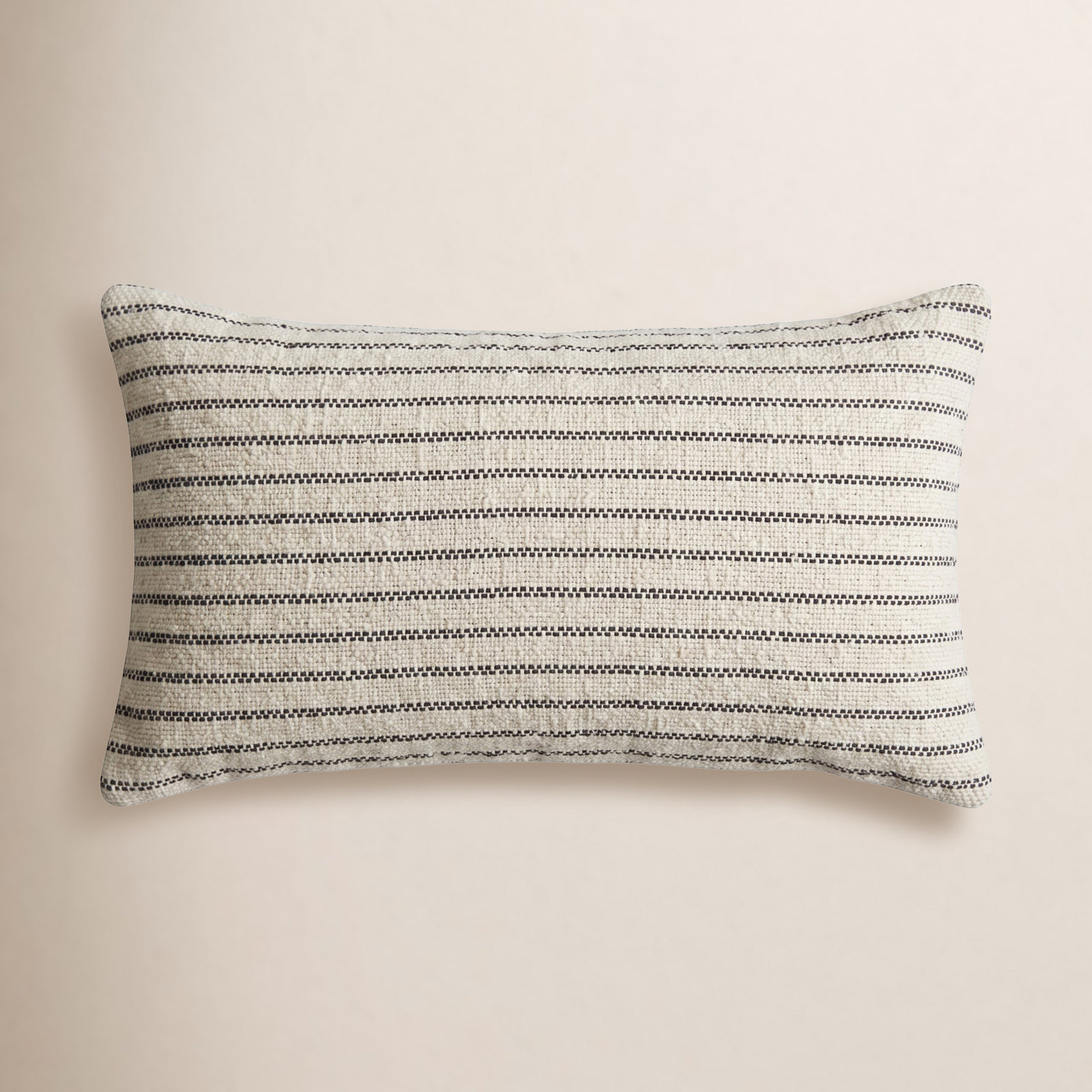 Lanie 20" x 12" Cotton Pillow Cover, Cream