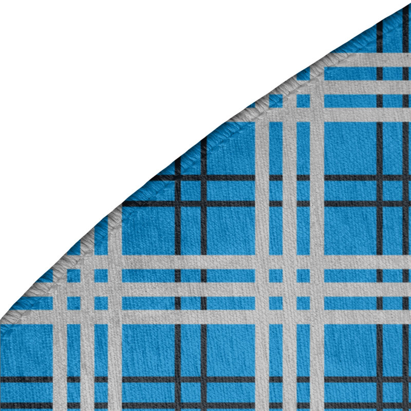 Plaid Indoor Rug, Round 5'