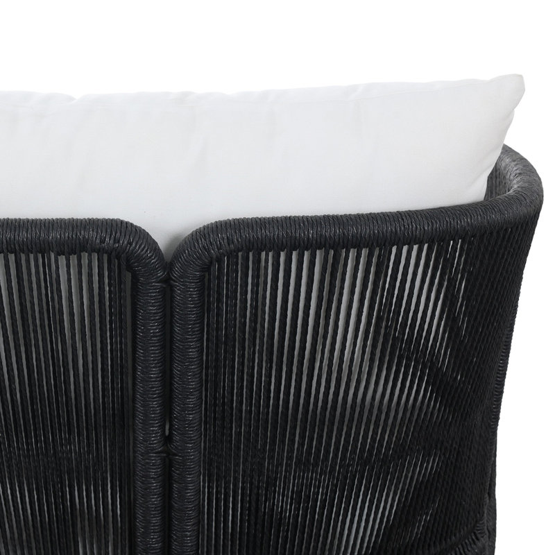 Mondira Outdoor Chair-Faux Black Hyacinth, Faux Black Hyacinth