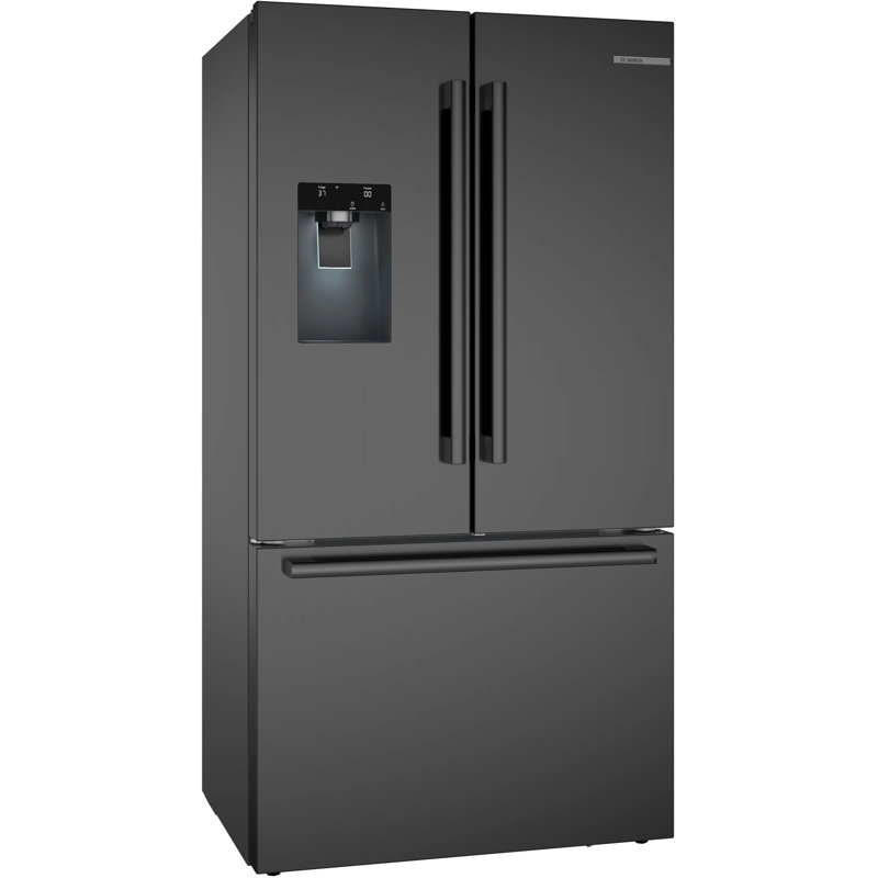 Free-Standing Fridge-Freezer, Black Stainless Steel