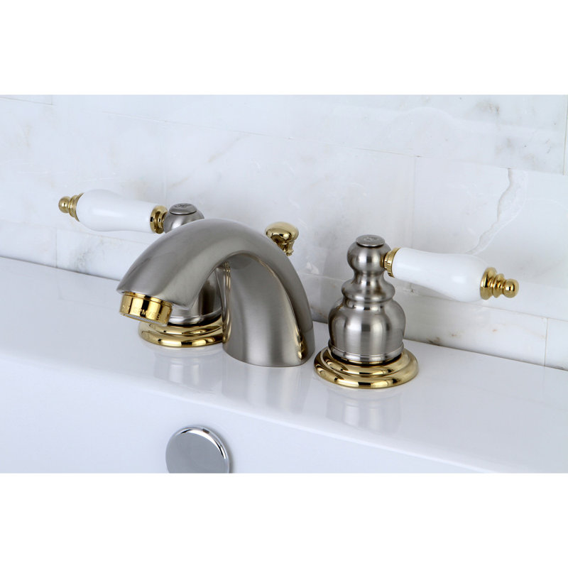 Robinet de salle de bain Kingston, Nickel brossé / laiton poli