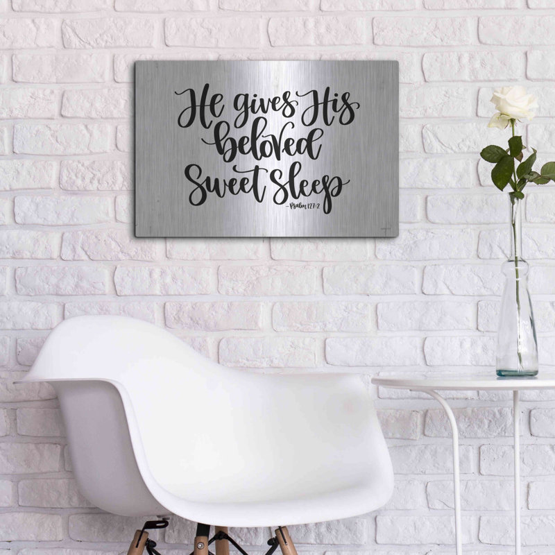 «Sweet Sleep» par imperfect Dust, art mural en métal, 24 po x 16 po