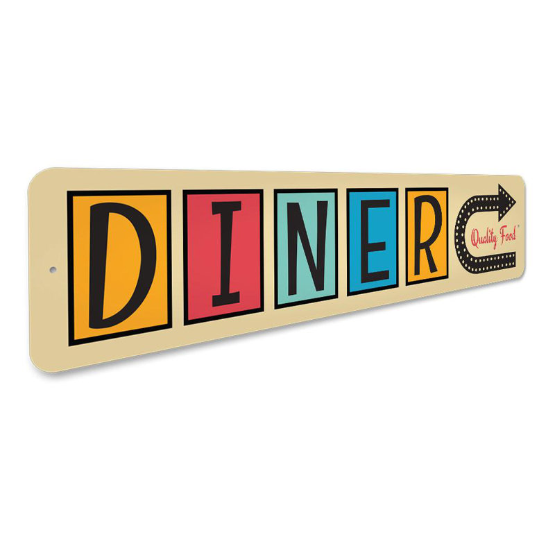 Plaque Diner, H 6 po x l 24 po x P 0,06 po