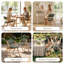Ensemble de 4 chaises pliantes rembourrées en bois massif rembourrées pour l'intérieur et l'extérieur-539721507-539721510