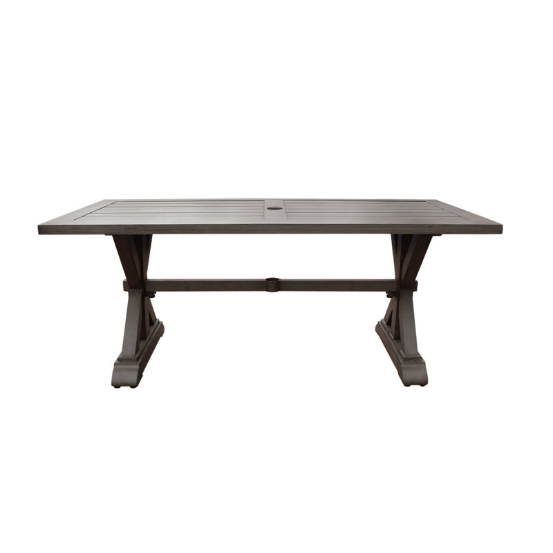 Chehabi Rectangular Metal Outdoor Dining Table