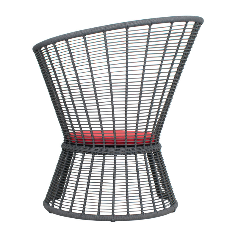 Archipelago Outdoor Lounge Chair, Dark Gray/Dark Pebble, Red