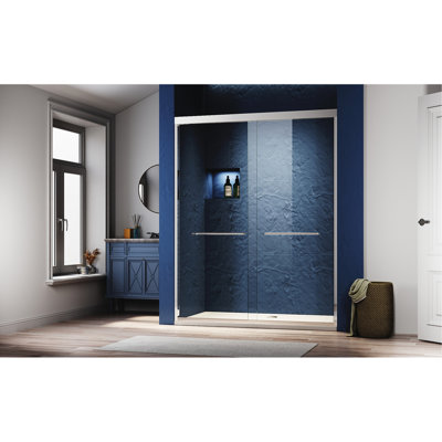 44 - 48 In. W X 72 H Sliding Shower Door Semi Adjustable, Safe Tempered Glass, Smooth Rollers Tested 100000 Times Glass Finish Adjustable , Clear Upgrade Aluminum Material And Stainless Steel Handles