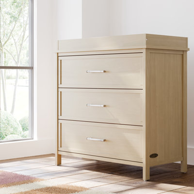 Classic 3 Drawer Chest With Removable Changing Table Topper