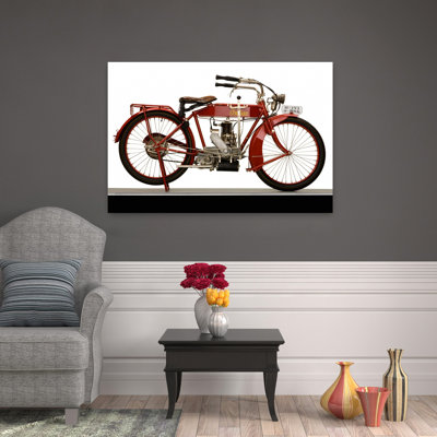 1916, art indien 221Cc, modèle K, poids plume, moto, paysage abstrait classique, art mural