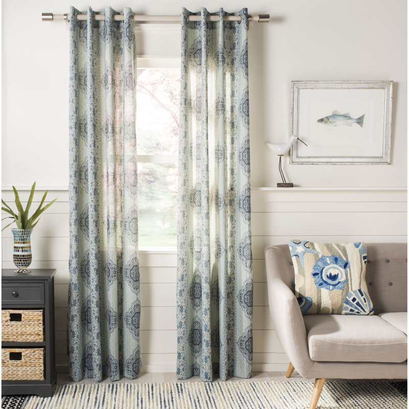 Taylor Semi Sheer Curtain Single Panel, 84" L x 52" W