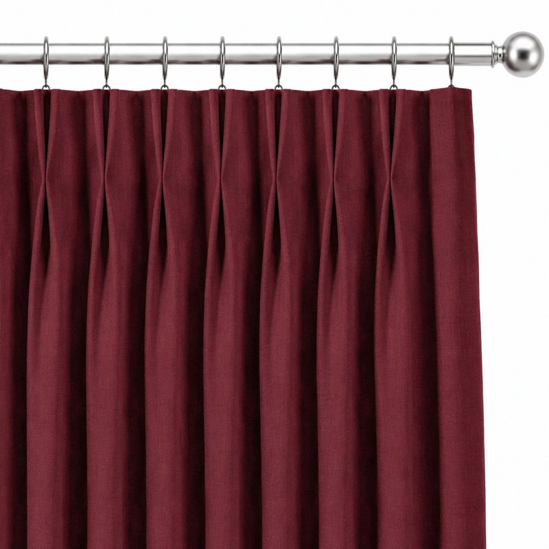 Solid Linen Look | Linati Fabric, Cranberry