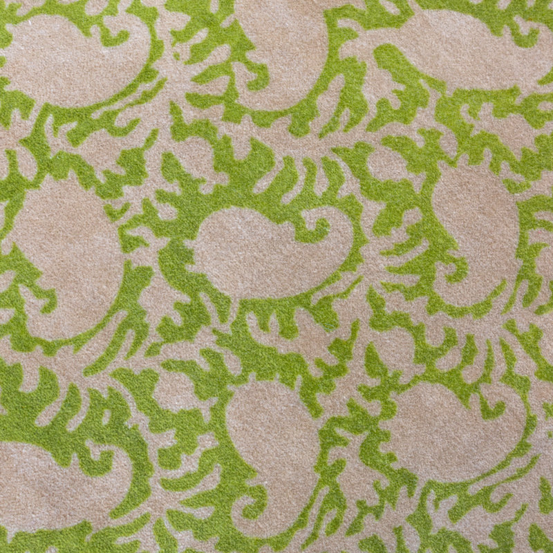Boteh Abstract Rectangular Cushion Cover, Green