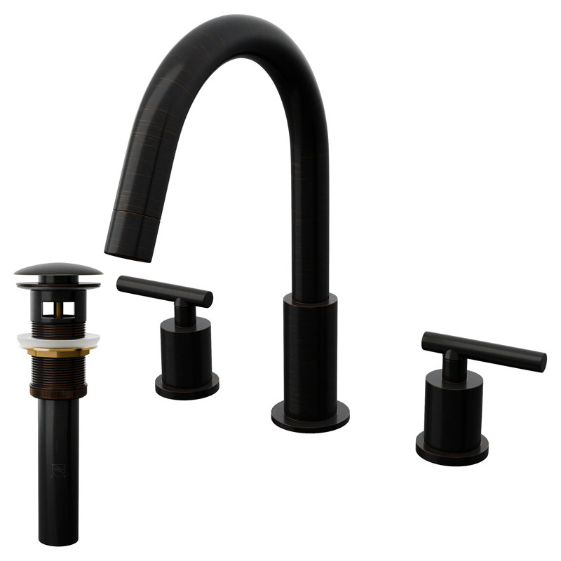 Waltz Single-handle Bathroom Faucet with Drain Assembly, Oil Rubbed Bronze
