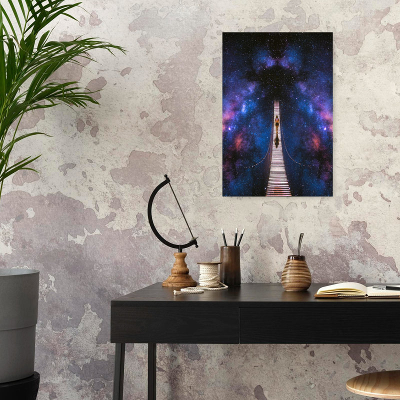 Infinity surréel abstrait paysage contemporain, art mural, H 24 po x l 16 po